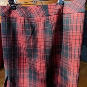 Eddie Bauer Plaid Wool Skirt